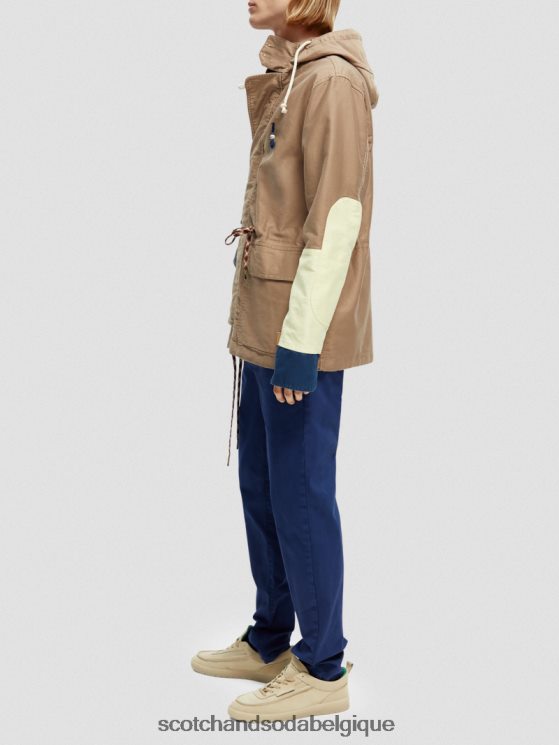 vêtements Scotch & Soda parka color block en coton biologique- Scotch and Soda shop near me combiner un 6BZRBF567