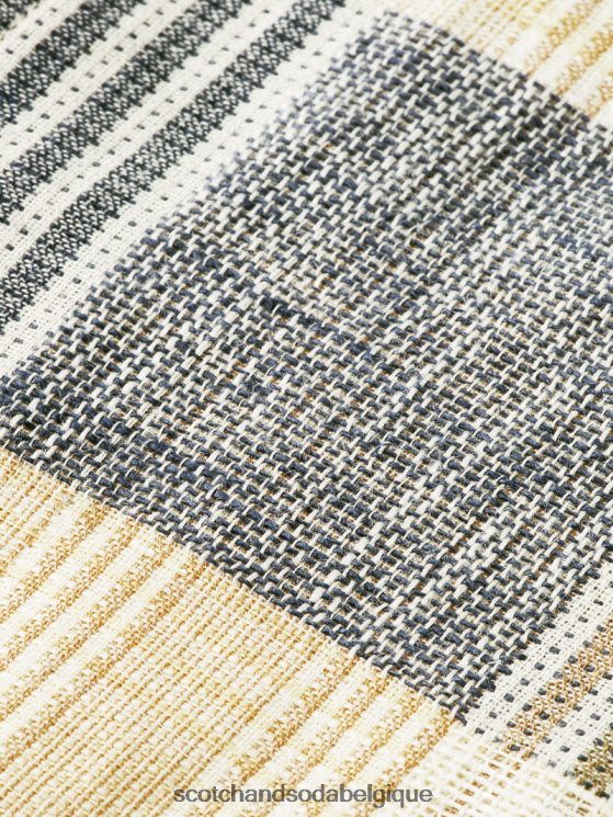 vêtements Scotch & Soda surchemise en jacquard à carreaux- Scotch and Soda outlet chèque bleu 6BZRBF568