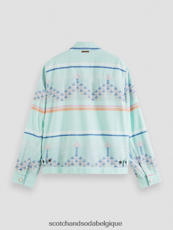 vêtements Scotch & Soda surchemise ikat en denim jacquard- Scotch and Soda Belgique combiner un 6BZRBF560