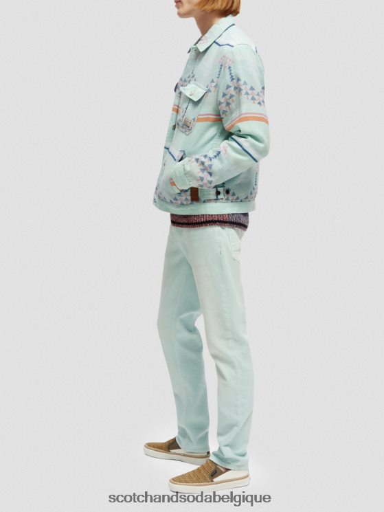 vêtements Scotch & Soda surchemise ikat en denim jacquard- Scotch and Soda Belgique combiner un 6BZRBF560