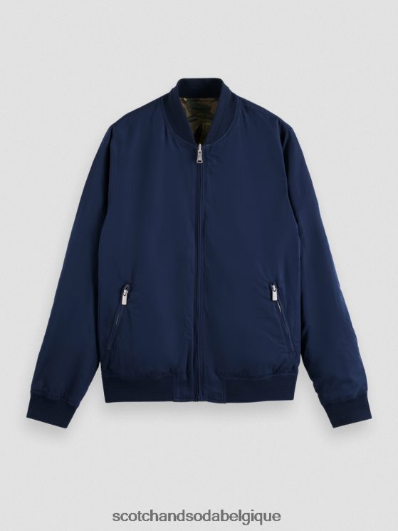 vêtements Scotch & Soda veste bomber réversible- Scotch and Soda Liﾨﾨge fleur marine/armée aop 6BZRBF573