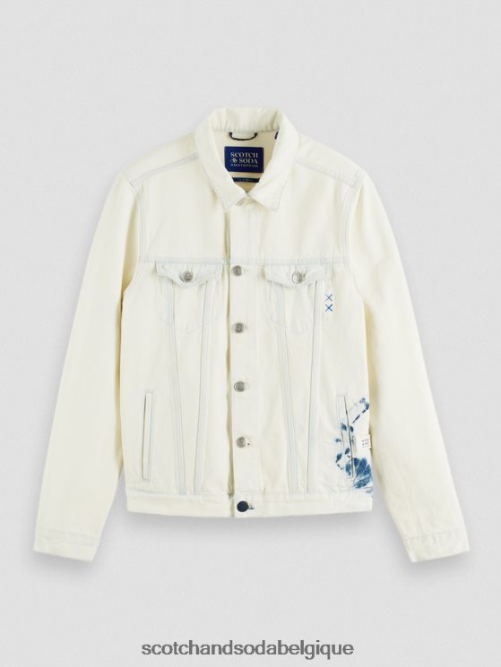 vêtements Scotch & Soda veste camionneur en jean- Scotch and Soda shop online touche de bleu 6BZRBF566