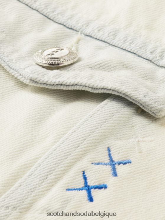 vêtements Scotch & Soda veste camionneur en jean- Scotch and Soda shop online touche de bleu 6BZRBF566