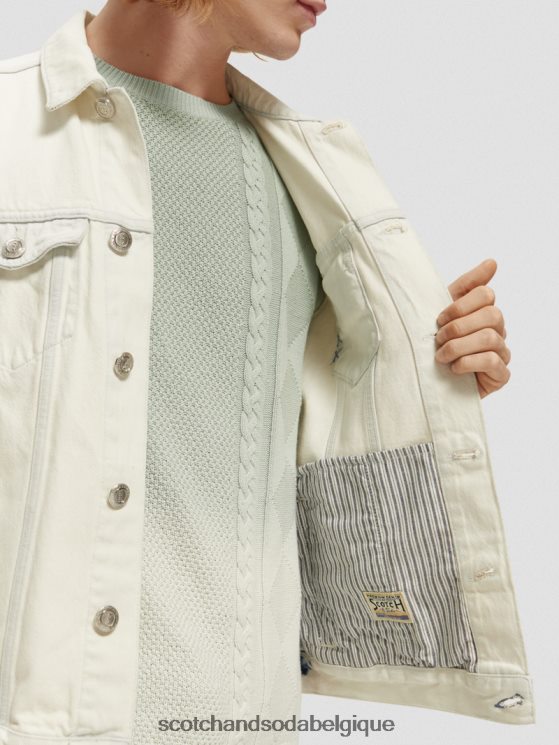 vêtements Scotch & Soda veste camionneur en jean- Scotch and Soda shop online touche de bleu 6BZRBF566