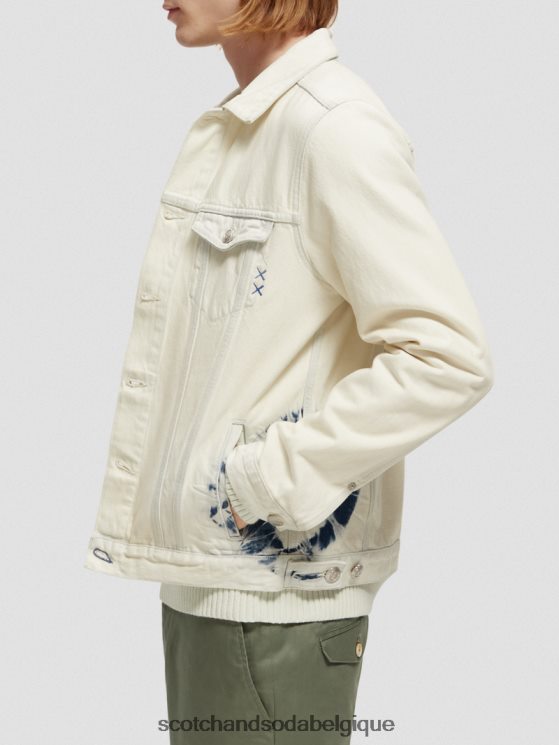 vêtements Scotch & Soda veste camionneur en jean- Scotch and Soda shop online touche de bleu 6BZRBF566