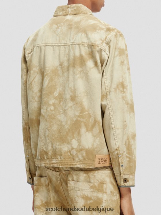 vêtements Scotch & Soda veste camionneur en jean effet tie-dye- Scotch and Soda outlet combo b 6BZRBF577