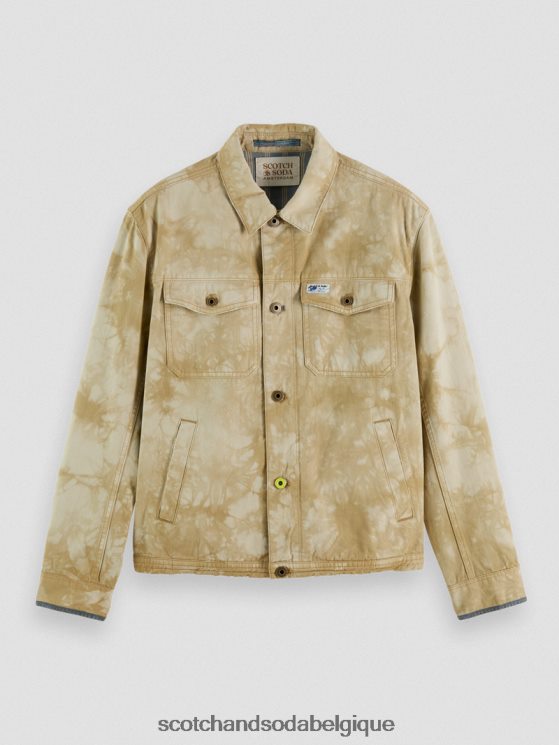 vêtements Scotch & Soda veste camionneur en jean effet tie-dye- Scotch and Soda outlet combo b 6BZRBF577