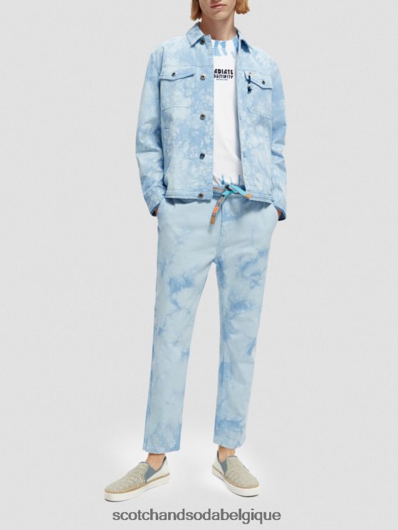 vêtements Scotch & Soda veste camionneur en jean effet tie-dye- Scotch and Soda shop near me combiner un 6BZRBF576
