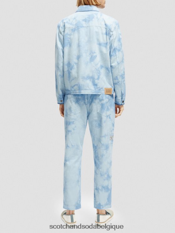 vêtements Scotch & Soda veste camionneur en jean effet tie-dye- Scotch and Soda shop near me combiner un 6BZRBF576