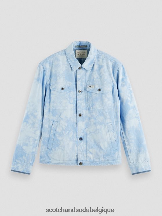 vêtements Scotch & Soda veste camionneur en jean effet tie-dye- Scotch and Soda shop near me combiner un 6BZRBF576
