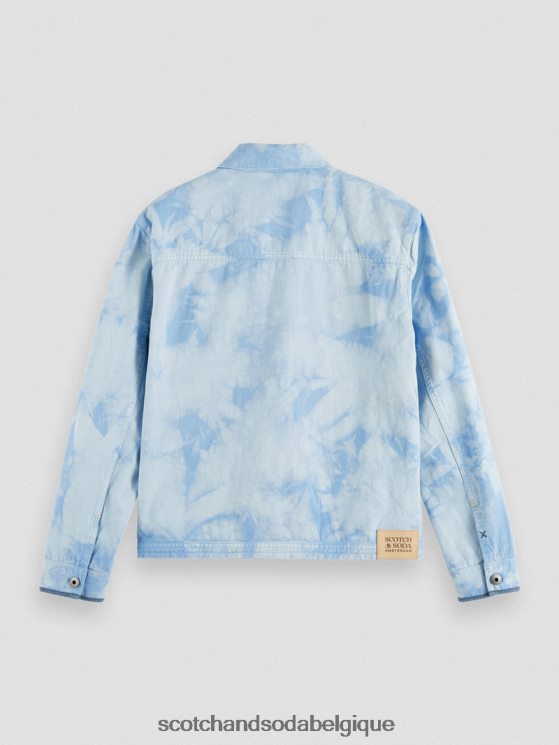 vêtements Scotch & Soda veste camionneur en jean effet tie-dye- Scotch and Soda shop near me combiner un 6BZRBF576