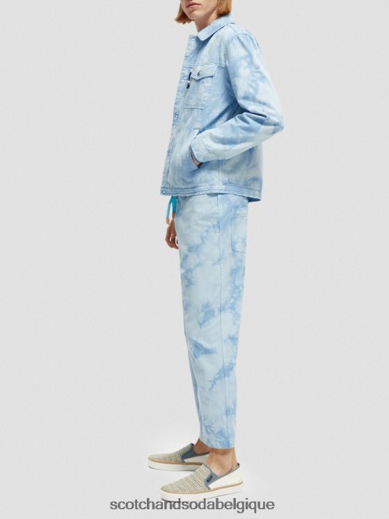 vêtements Scotch & Soda veste camionneur en jean effet tie-dye- Scotch and Soda shop near me combiner un 6BZRBF576