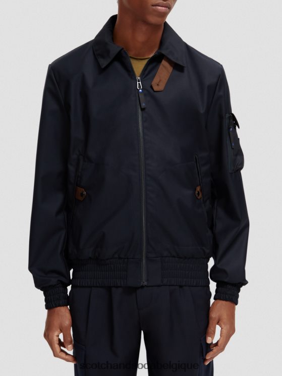 vêtements Scotch & Soda veste à chevrons- Scotch and Soda Belgique nuit 6BZRBF569