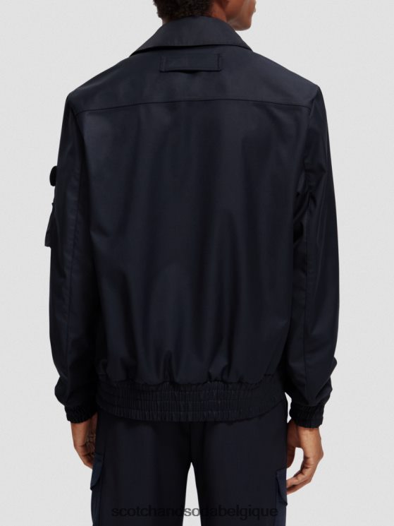 vêtements Scotch & Soda veste à chevrons- Scotch and Soda Belgique nuit 6BZRBF569