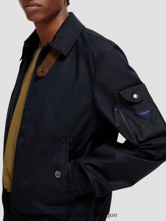 vêtements Scotch & Soda veste à chevrons- Scotch and Soda Belgique nuit 6BZRBF569
