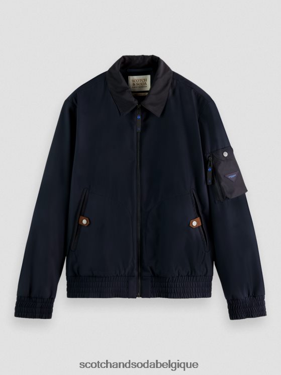 vêtements Scotch & Soda veste à chevrons- Scotch and Soda Belgique nuit 6BZRBF569