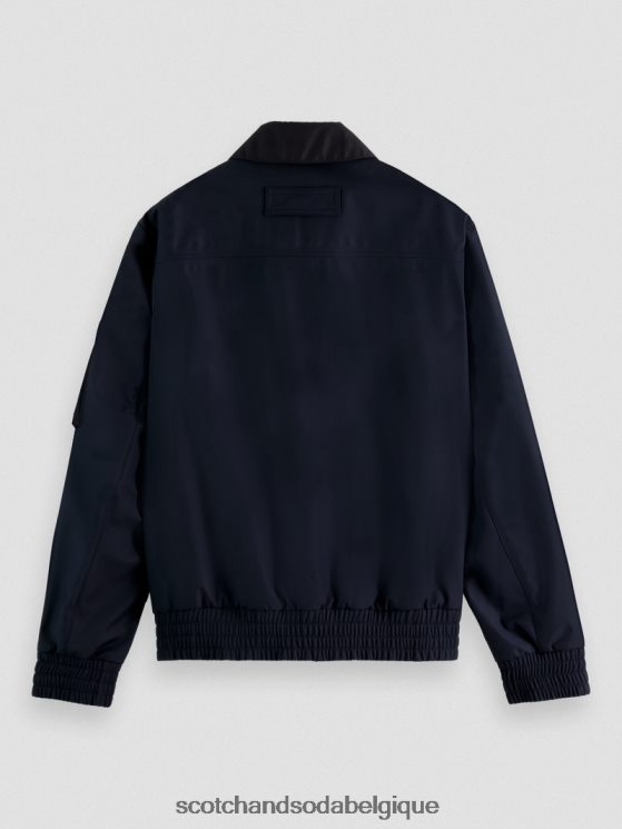 vêtements Scotch & Soda veste à chevrons- Scotch and Soda Belgique nuit 6BZRBF569