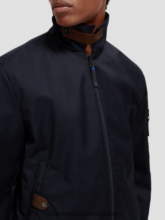 vêtements Scotch & Soda veste à chevrons- Scotch and Soda Belgique nuit 6BZRBF569