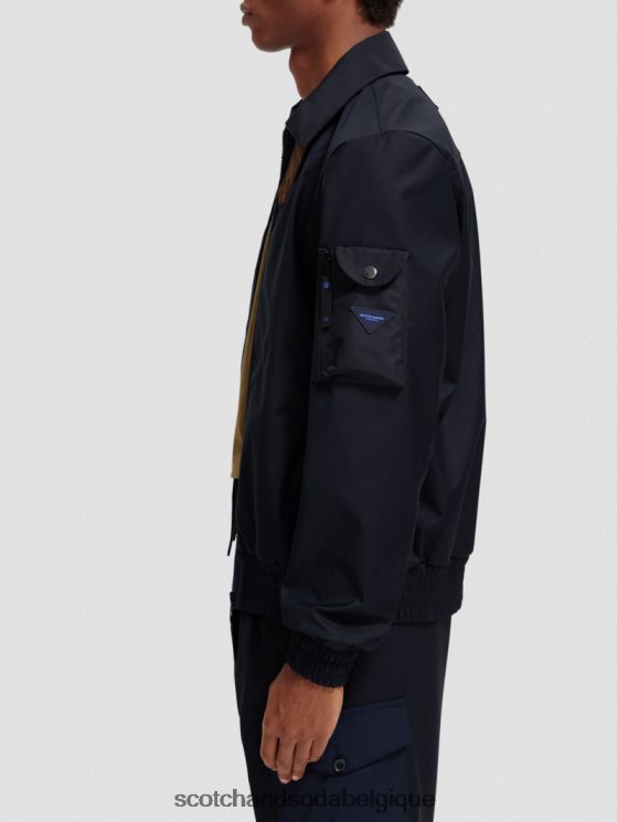vêtements Scotch & Soda veste à chevrons- Scotch and Soda Belgique nuit 6BZRBF569