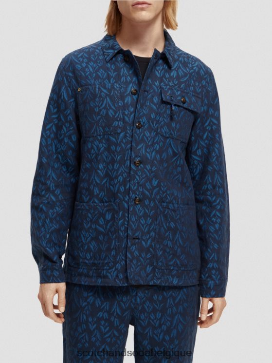 vêtements Scotch & Soda veste utilitaire de travail en jacquard- Scotch and Soda Bruxelles combiner un 6BZRBF570