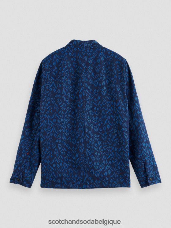 vêtements Scotch & Soda veste utilitaire de travail en jacquard- Scotch and Soda Bruxelles combiner un 6BZRBF570
