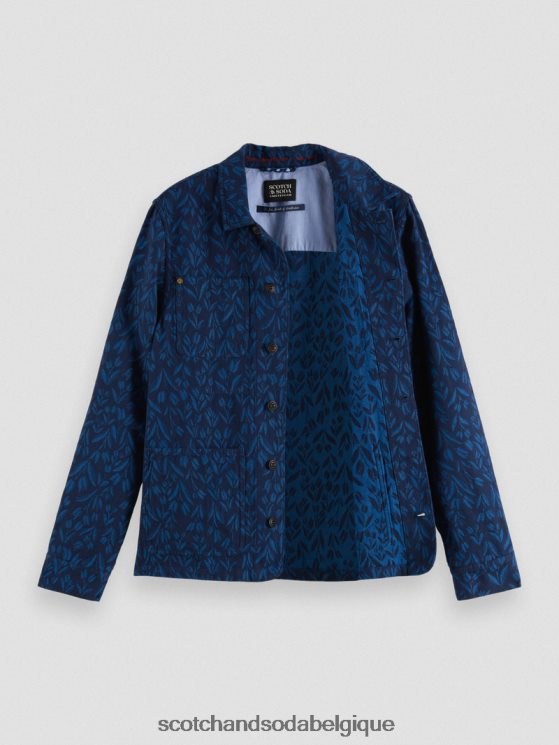 vêtements Scotch & Soda veste utilitaire de travail en jacquard- Scotch and Soda Bruxelles combiner un 6BZRBF570