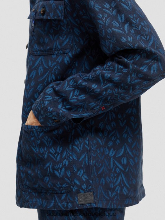 vêtements Scotch & Soda veste utilitaire de travail en jacquard- Scotch and Soda Bruxelles combiner un 6BZRBF570