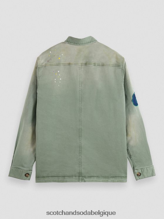 vêtements Scotch & Soda veste utilitaire à patch artistique- Scotch and Soda shop online armée 6BZRBF575